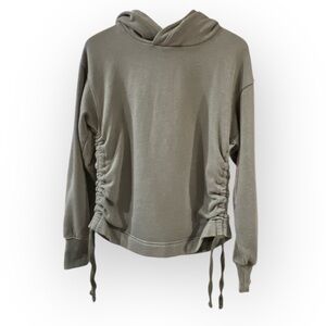 Aerie Olive Green Shirred Hoodie S